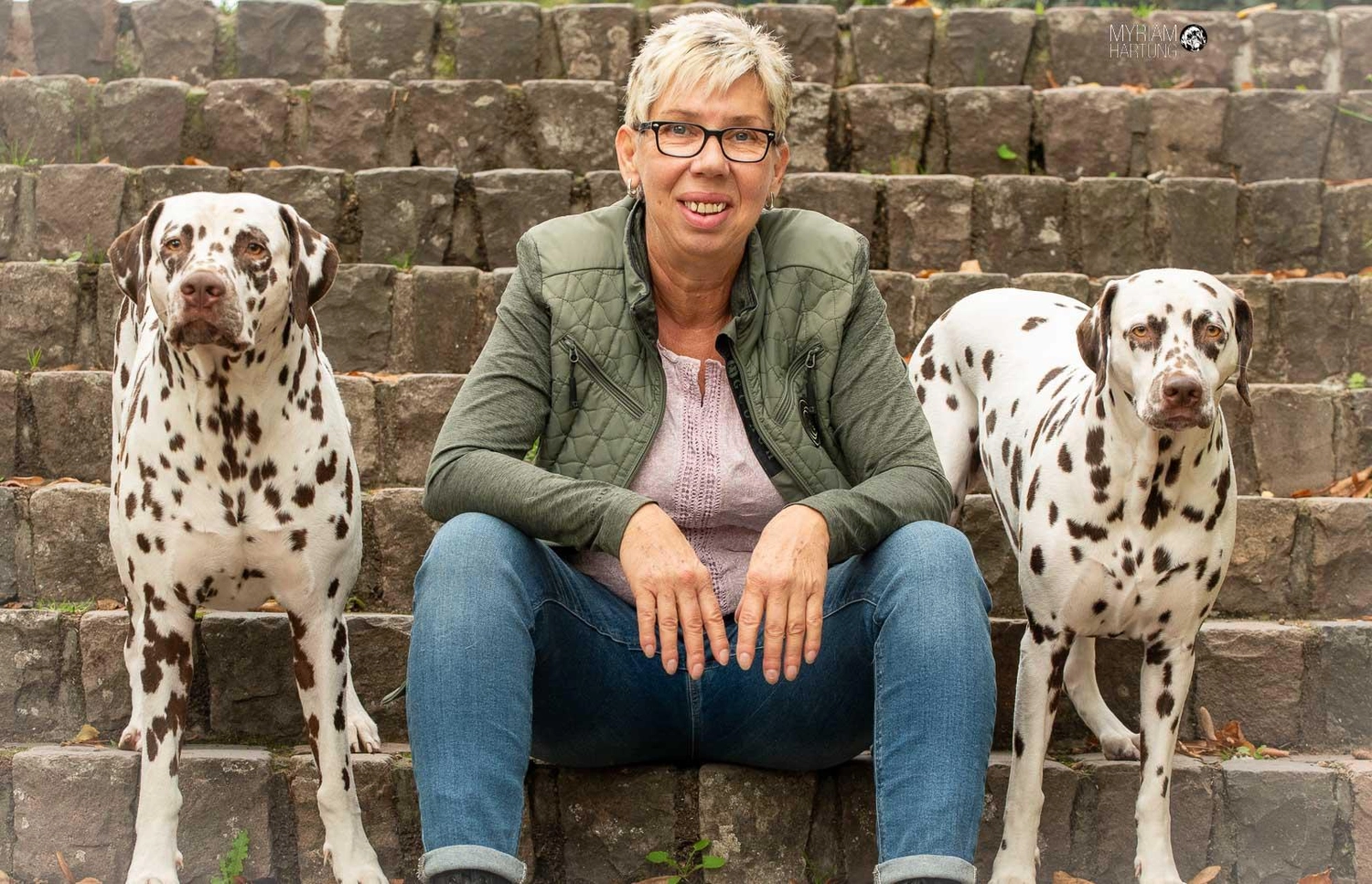 Dalmatinerzucht – Birgit Gosch mit Hunden
